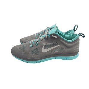 Nike Womens Free 5.0 Tr Fit 4 629496-200 Gray Mint Running Shoes Lace Up Size 8.